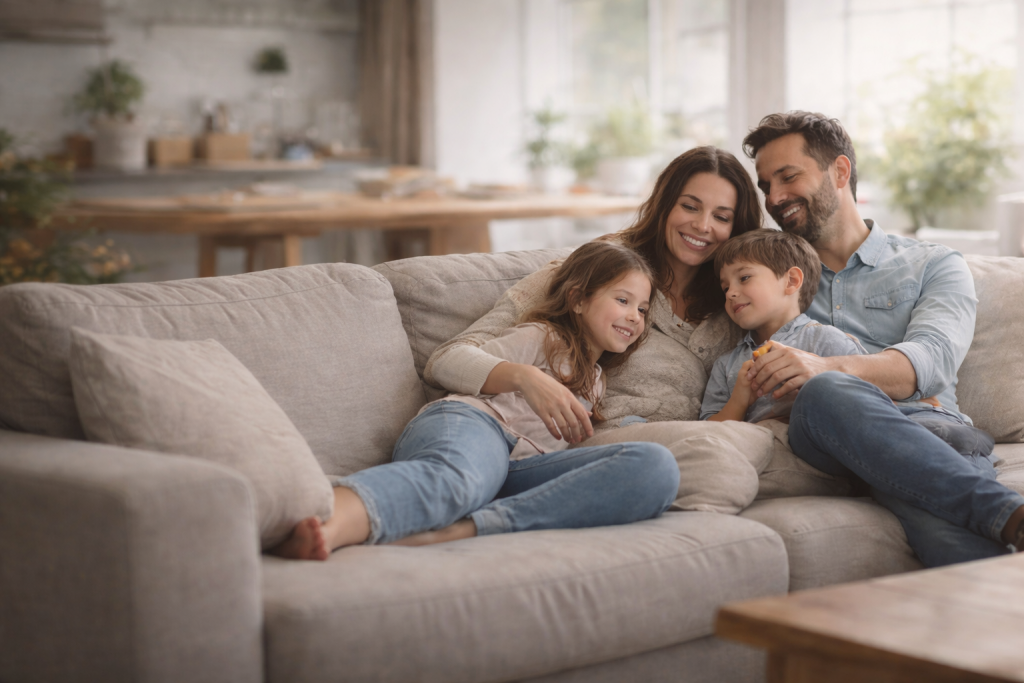 Family enjoying pest free home.